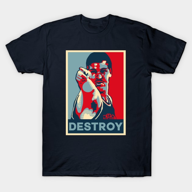 Bill Laimbeer Destroy Obama Hope Large Print T-Shirt by qiangdade